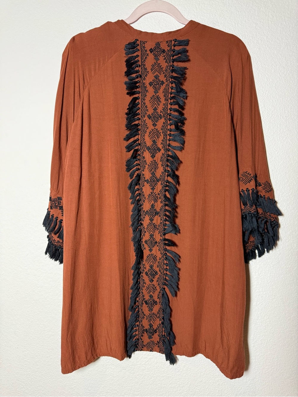 Cleobella Rust Open-Front Draped Kimono - Picture 10 of 10